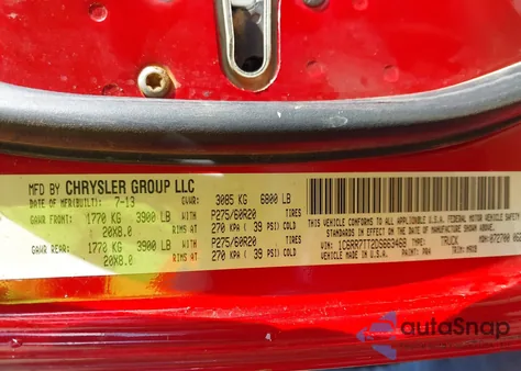 2013 Ram 1500 Lone Star from USA, damaged, VIN 1C6RR7TT2DS663468